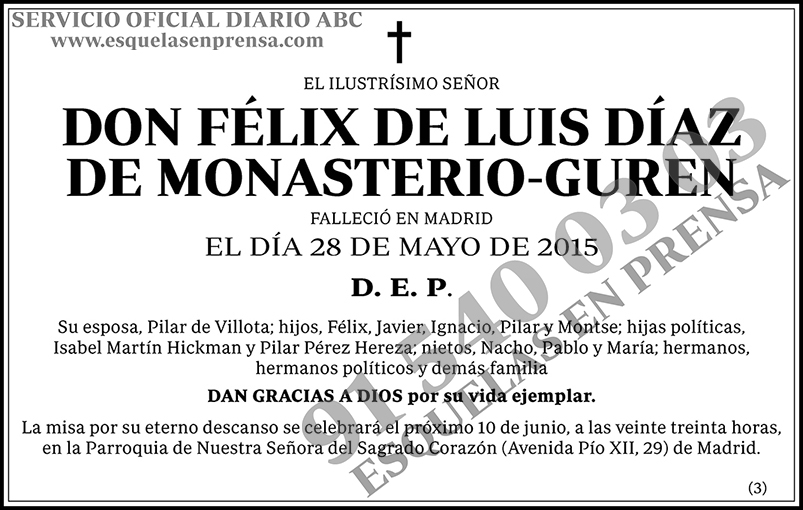 Félix de Luis Díaz de Montasterio-Guren